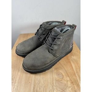 Ugg Neumel II Weather Gray Leather Kids Boots 1017322K size 5 / Women's size 6.5